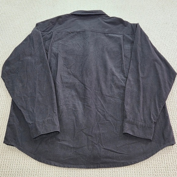 Eddie Bauer Long Sleeve Dobby Textured Thick Button Down‎ Shirt Brown Mens XL - Picture 2 of 6